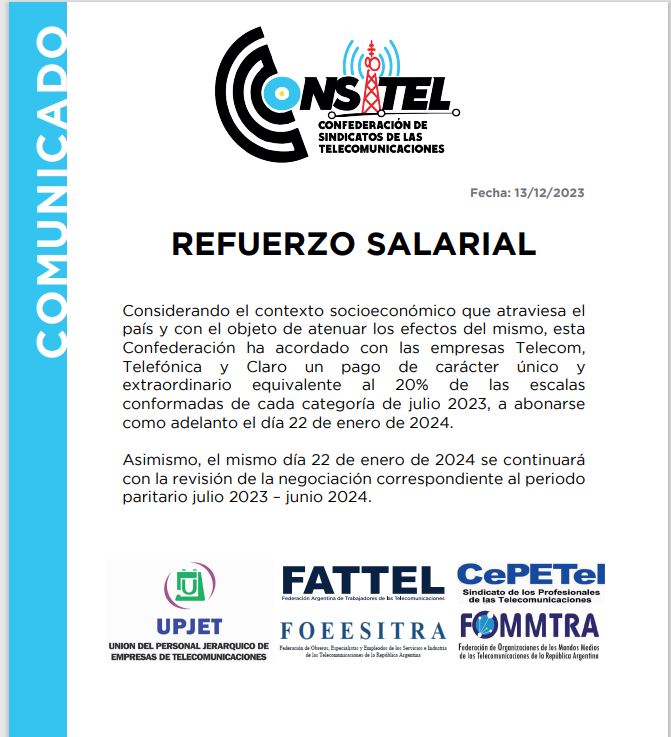 Comunicado Consitel Refuerzo Salarial Upjet Org Ar